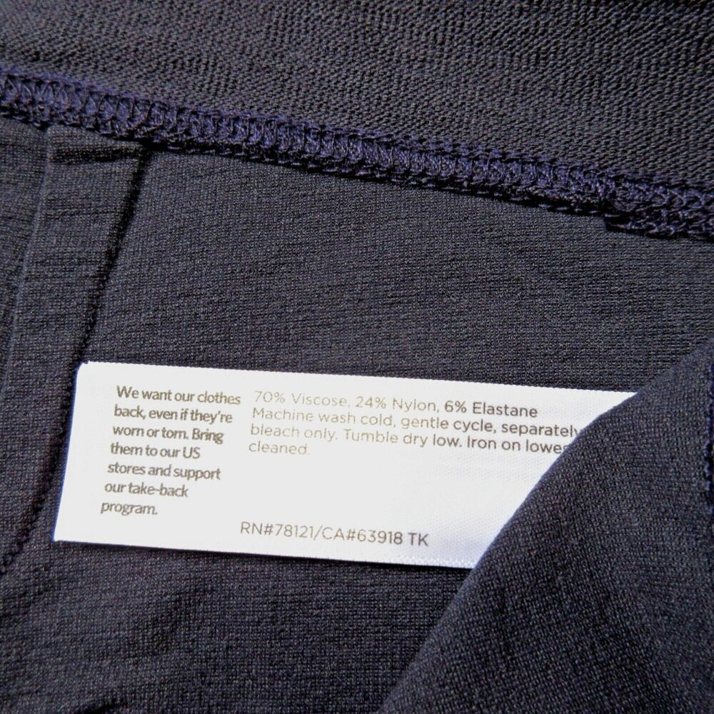NWT Eileen Fisher Slim Ankle in Nocturne Blue Washable Stretch Crepe Pants XS - Picture 4 of 5